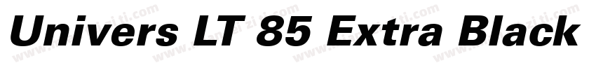 Univers LT 85 Extra Black Oblique字体转换